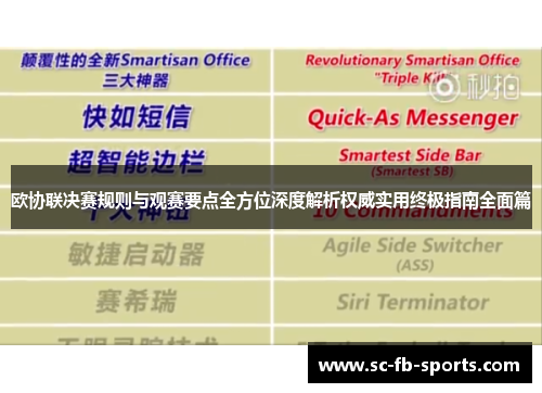 欧协联决赛规则与观赛要点全方位深度解析权威实用终极指南全面篇 欧协联决赛规则与观赛要点全方位深度解析权威实用终极指南全面篇